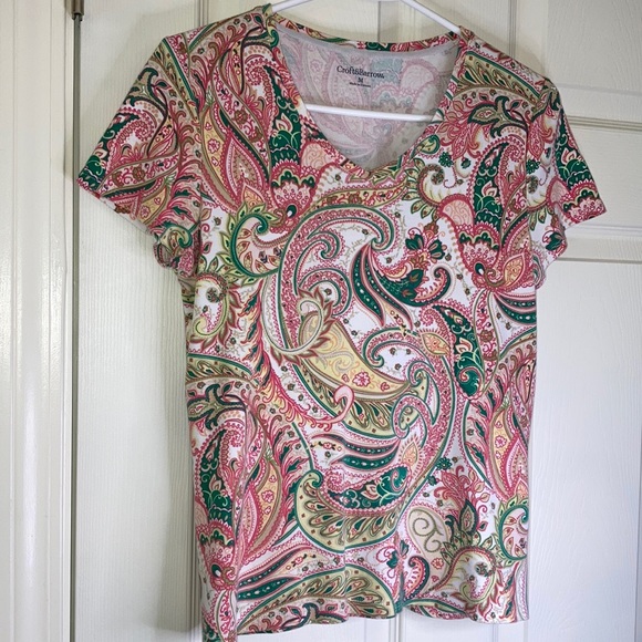 croft & barrow Tops - Croft and Barrow Floral Paisley Top - NEW Size Medium